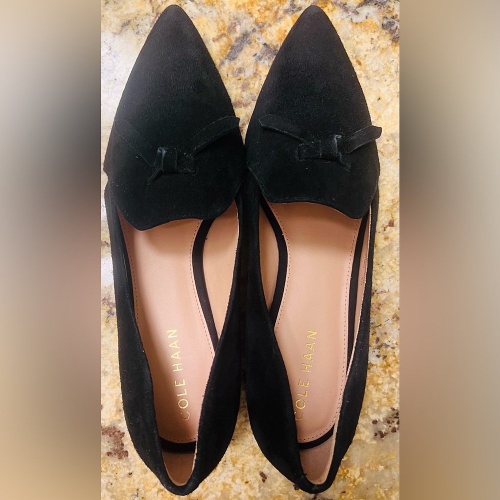Cole Haan Women's Black Suede Flats new without box